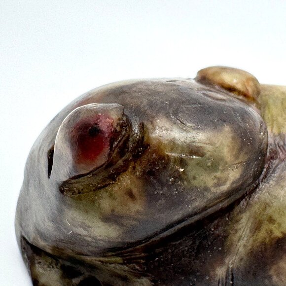 Jade Carved Mythical Beast Figurine Rustic Stone Antique 17 c ? - Picture 2 of 11